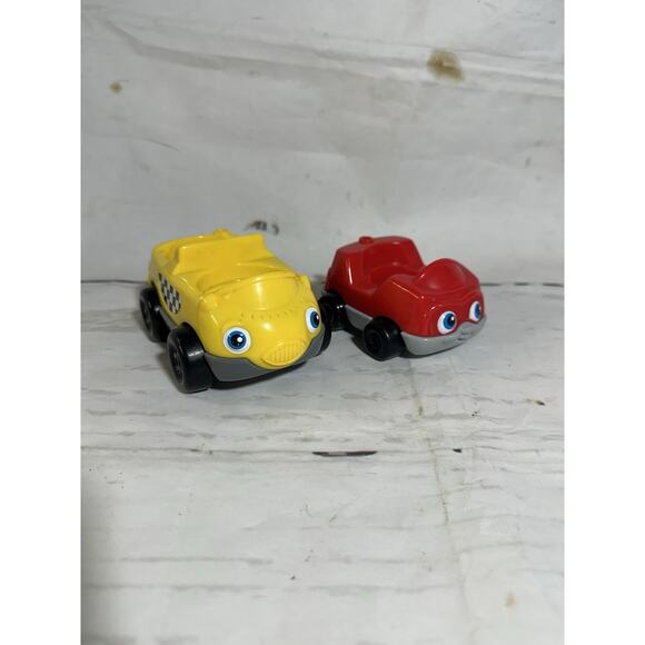 Fisher Price Little People Taxi Cab Yellow Two Seater Red Car Lot Mattel 2001 - Picture 2 of 7